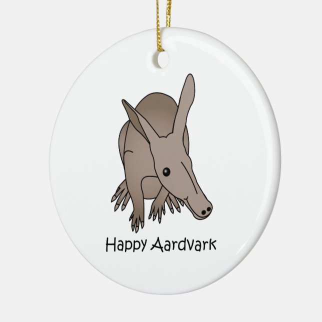 Adorno De Cerámica Aardvark feliz (Izquierda)