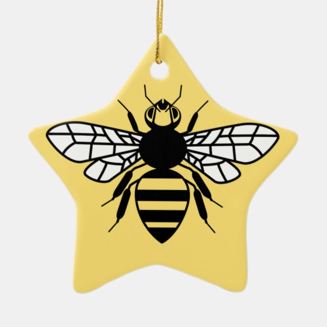 Adorno De Cerámica Abeja de Manchester (Frente)