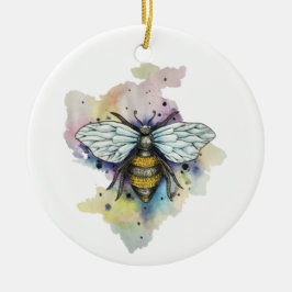 Adorno De Cerámica Abeja Y Lavado De Arcoiris