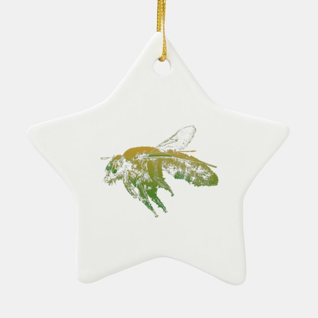 Adorno De Cerámica Abejas - Abejas - Insectos - Abeja - Abeja (Atrás)