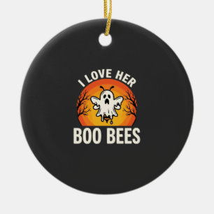 Adorno De Cerámica Abejas Boo Diseño Divertido de Abeja Fantasma de H