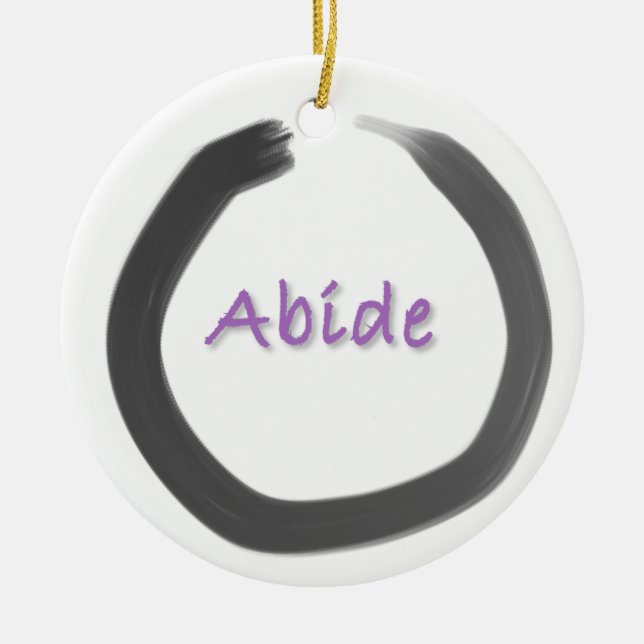 Adorno De Cerámica Abide Zen Buddhist Enso Circle (Frente)
