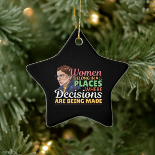 Adorno De Cerámica Abogada Feminista Jueza Ruth Bader Ginsburg