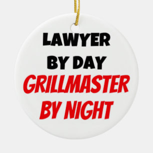 Adorno De Cerámica Abogado por día Grillmaster por noche
