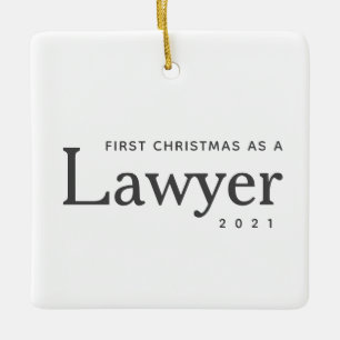 Adorno De Cerámica Abogado primero Navidad simple Personalizado Navid