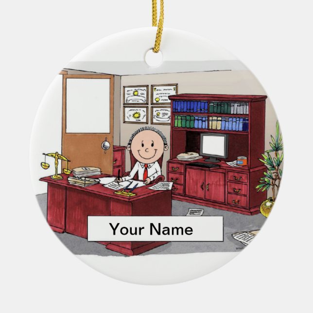 Adorno De Cerámica Abogado - varón (Frente)