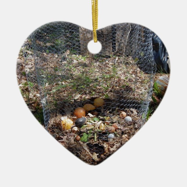 Adorno De Cerámica Abrace la pila del estiércol vegetal (Frente)