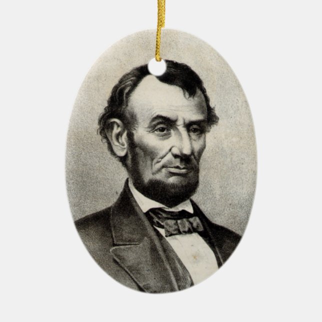 Adorno De Cerámica Abraham Lincoln (Frente)