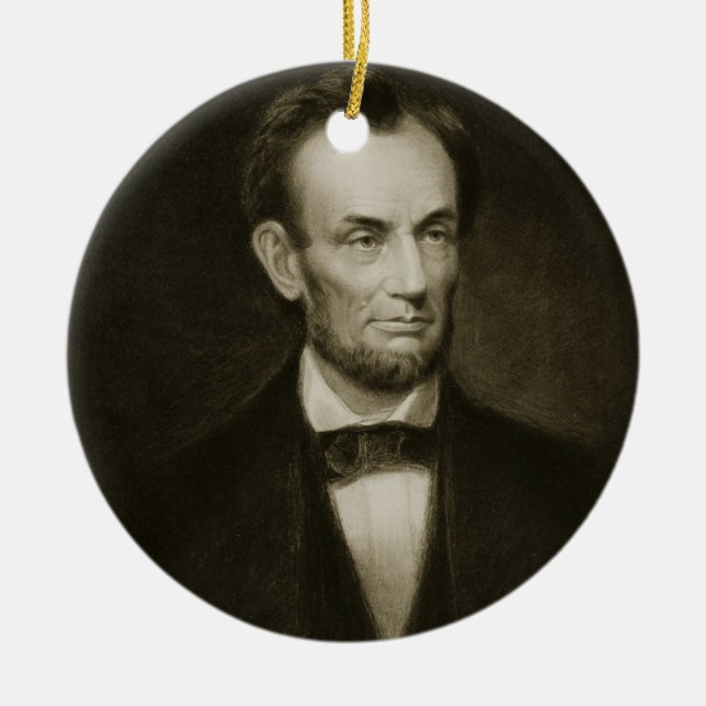 Adorno De Cerámica Abraham Lincoln, décimosexto presidente del Stat (Frente)