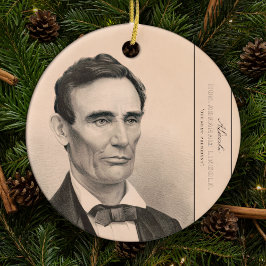 Adorno De Cerámica Abraham Lincoln Electo Presidente 1860 Navidades