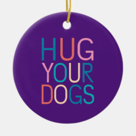 Adorno De Cerámica Abraza a tus perros