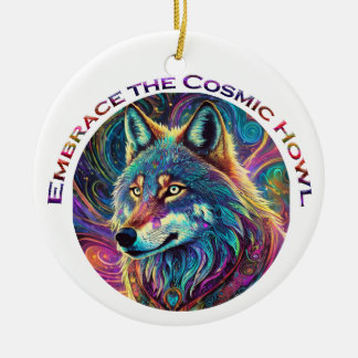 Adorno De Cerámica Abraza al Lobo Cósmico