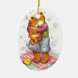 Adorno De Cerámica Abrazo de la mamá oso
