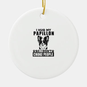 Adorno De Cerámica Abrazo mi Papillon para no asfixiar a la gente con