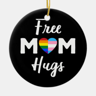 Adorno De Cerámica Abrazos Gratis de Mamá II - Orgullo Gay Transgéner