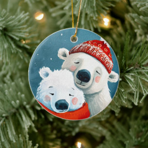 Adorno De Cerámica Abrazos polares