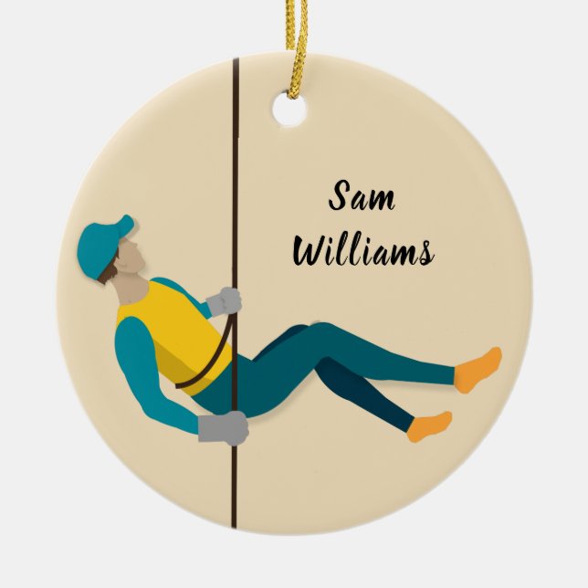 Adorno De Cerámica Abseiling (Frente)