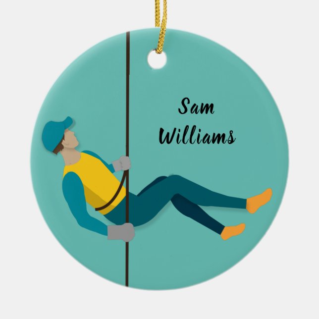 Adorno De Cerámica Abseiling (Frente)