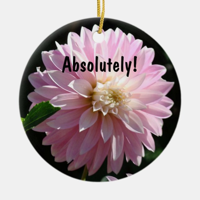 Adorno De Cerámica Absolutely! oranment Pink Dahlia Boss gifts (Frente)