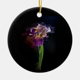 Adorno De Cerámica Abstract Iris Flower – Elegant Floral Art