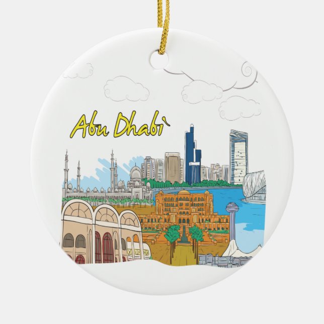 Adorno De Cerámica Abu Dhabi (Frente)