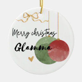 Adorno De Cerámica Abuela acuarela