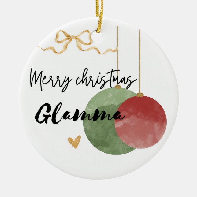 Adorno De Cerámica Abuela acuarela (Frente)