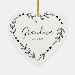 Adorno De Cerámica Abuela Año Est Navidad