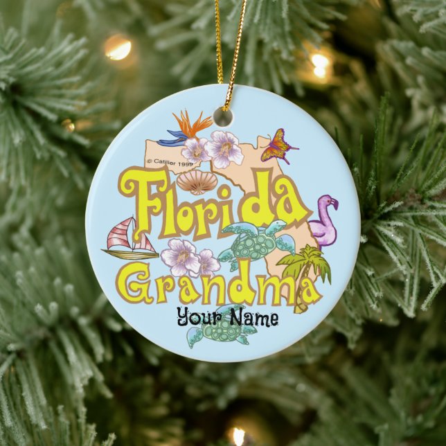 Adorno De Cerámica Abuela de Florida (Árbol)