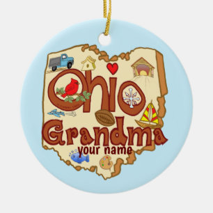 Adorno De Cerámica Abuela de Ohio