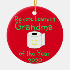 Adorno De Cerámica Abuela del año de aprendizaje remoto