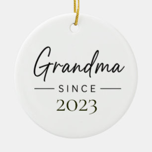 Adorno De Cerámica Abuela Desde Personalizado Año Escrito a Mano Fami