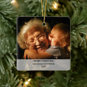Adorno De Cerámica Abuela Nana Abuelos Navidades de fotografía navide