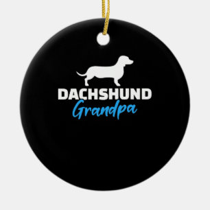 Adorno De Cerámica Abuelo Dachshund