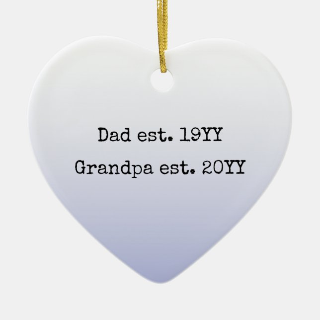 Adorno De Cerámica Abuelo de Papá Este El Abuelo Establecido para ser (Frente)