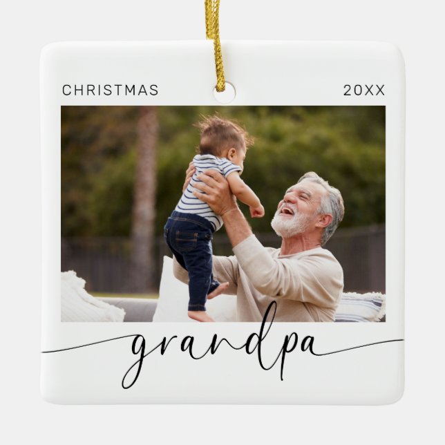 Adorno De Cerámica Abuelo Navidades modernos Keepsake (Anverso)