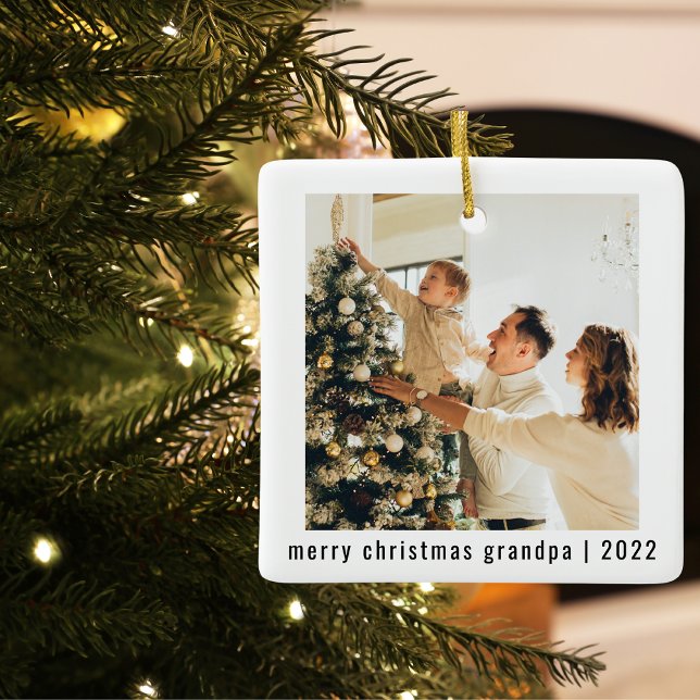 Adorno De Cerámica Abuelo navideño de Feliz 2022 | Dos fotos (Subido por el creador)