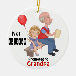Adorno De Cerámica Abuelo no jubilado promovido - Personalizar de vue