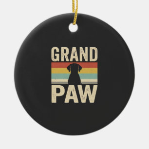 Adorno De Cerámica Abuelo Pata Perro Vintage Retro