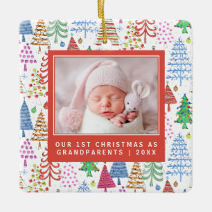 Adorno De Cerámica Abuelos Cute 1ª foto de árboles de Navidad