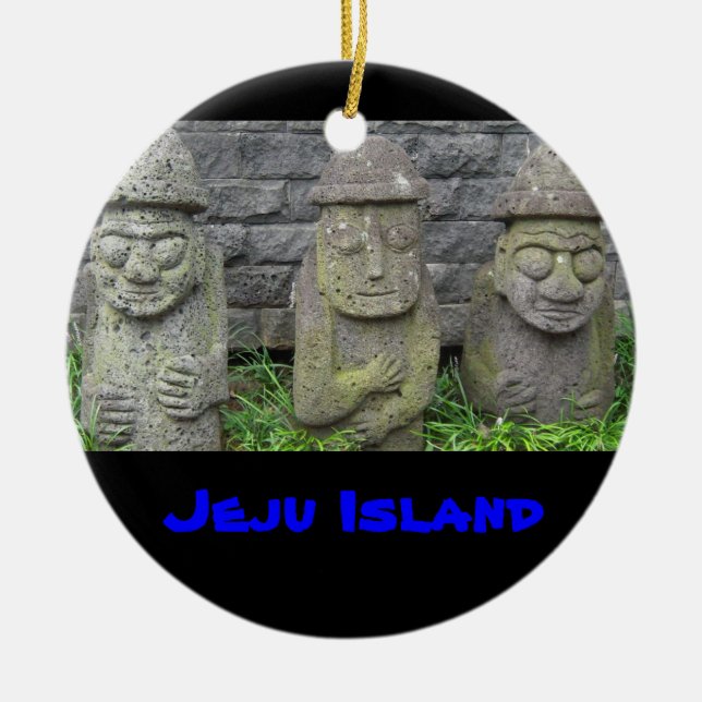 Adorno De Cerámica Abuelos de Jeju, isla de Jeju (Frente)