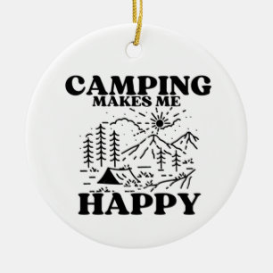 Adorno De Cerámica acampar me hace feliz