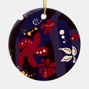 Adorno De Cerámica Accesorios de patrón de moda, abstracto púrpura ne