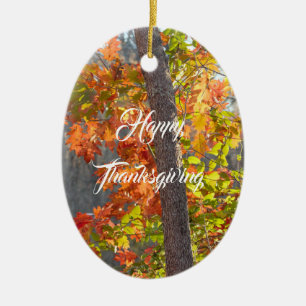 Adorno De Cerámica Acción de Gracias Temática de Otoño