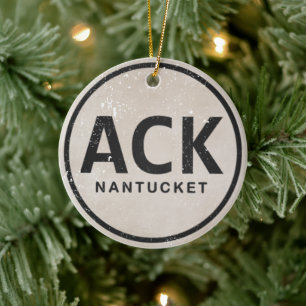 Adorno De Cerámica ACK Nantucket Massachusetts, de cosecha virtual pe
