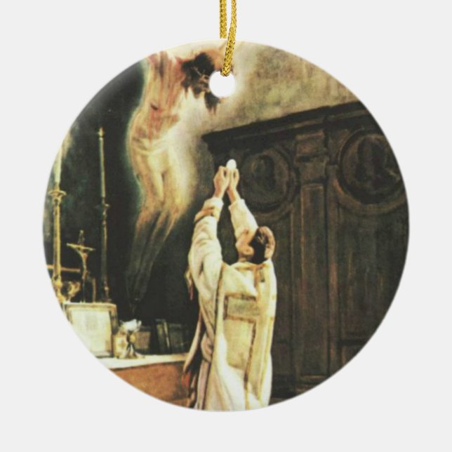 ADORNO DE CERÁMICA ACOGEDOR DE DESAFÍOS CATÓLICOS TRADICIONALES (Frente)