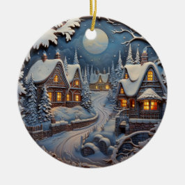 Adorno De Cerámica Acogedor pueblo de Navidades