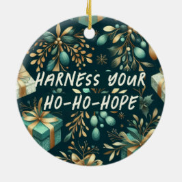 Adorno De Cerámica Acoger a tus Navidades de Ho-Ho-Hope