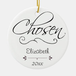 Adorno De Cerámica Acogida elegida, regalo anticuado del tema de la