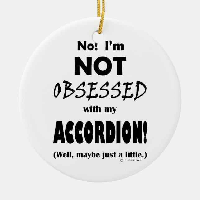 Adorno De Cerámica Acordeón obsesionado (Frente)